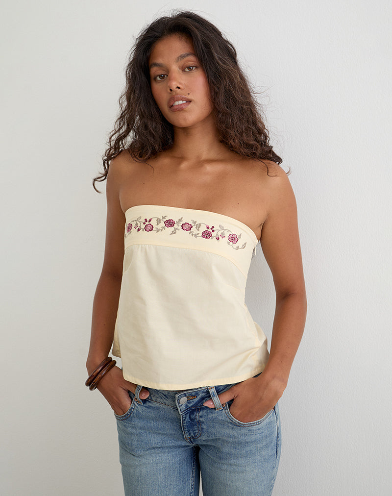 AHERA-TOP-BTRMILK-CHERY-BLOSSM-EMB-DENIM-CAPRI-JEAN-VINTAGE-BLUE-WASH-45016