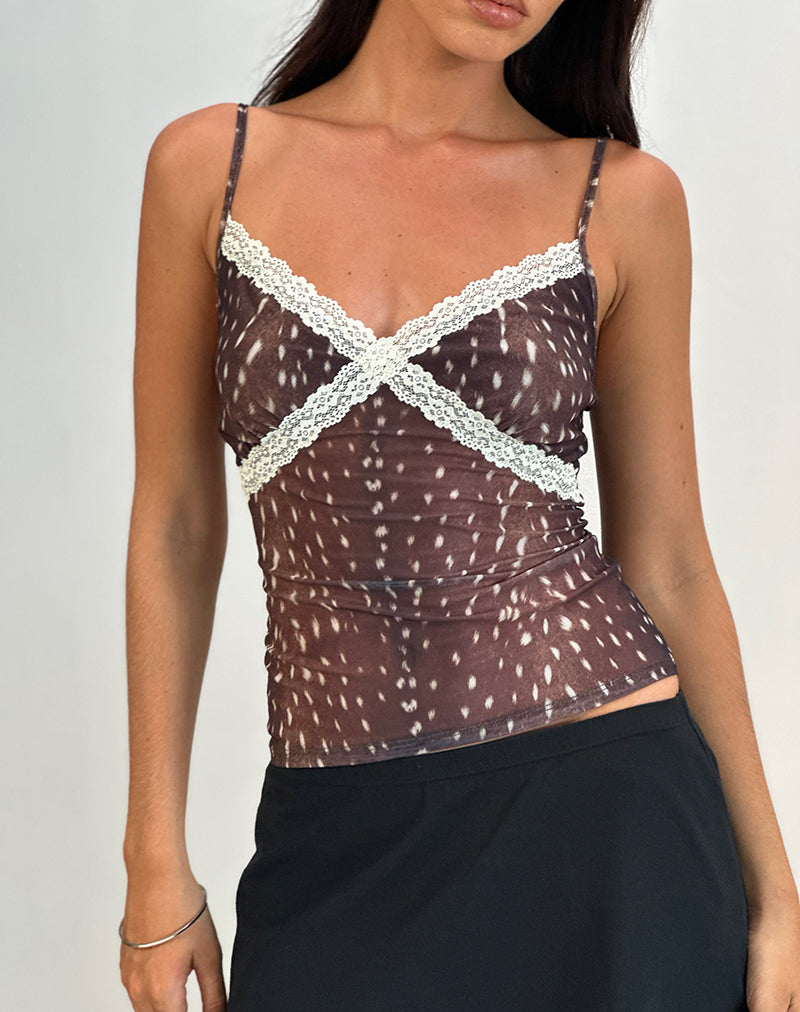 ALCESTA-CAMI-TOP-MESH-DEER-PRINT-BROWN-PREPPY-COLLEGE-GIRL_7732-copy