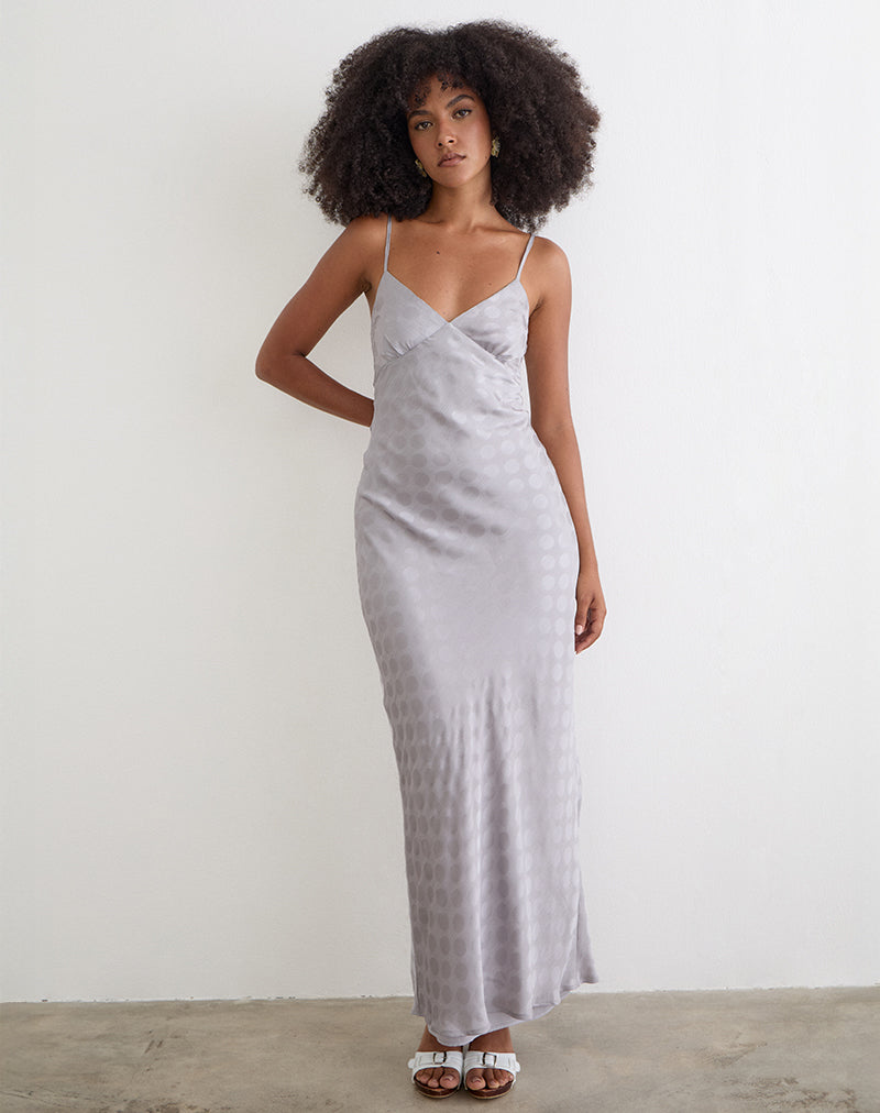 ALENYA-MAXI-DRESS-SILVER-GREY-POLKA-33601
