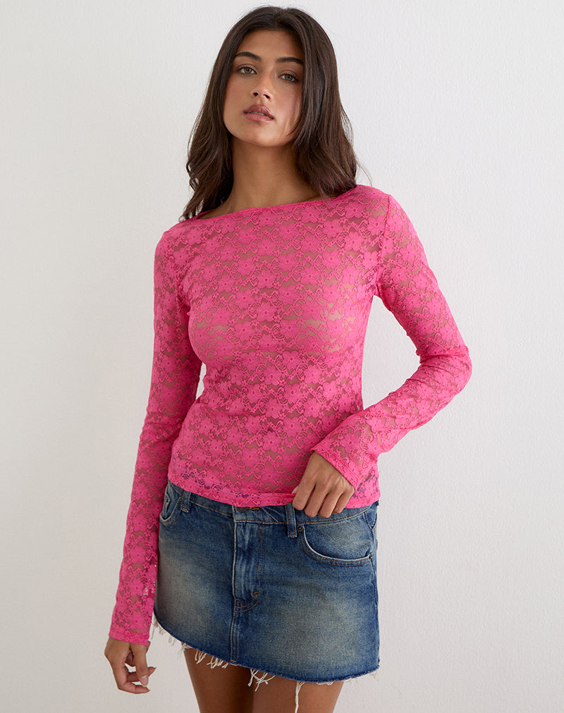 AMABON-LS-TOP-LACE-HOT-PINK-31368