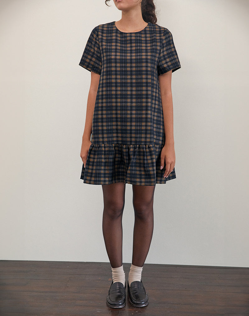 ASTERIN-DRESS-NAVY-MUSTARD-CHECK1458