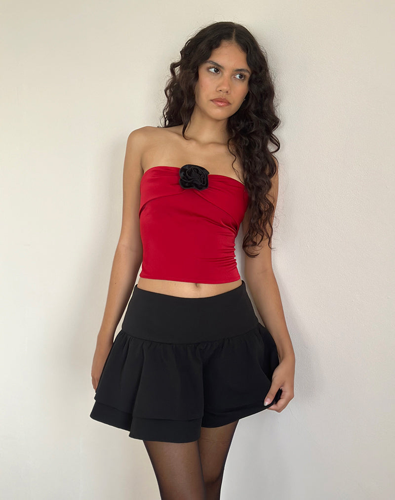 ASTRUM-BANDEAU-SATIN-TOP-RED-140-BLACK9887