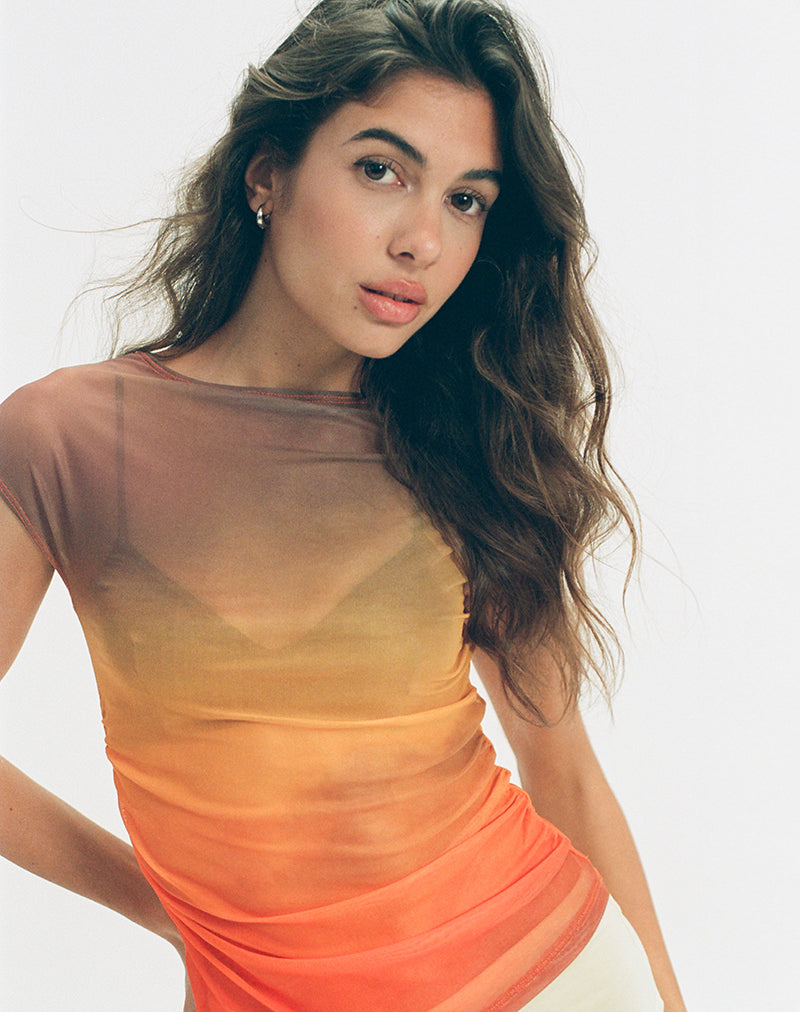 BASTILLE-TOP-MESH-PRINTED-ORANGE-SUNSET-EUNIA-SHORT-LEMON-5
