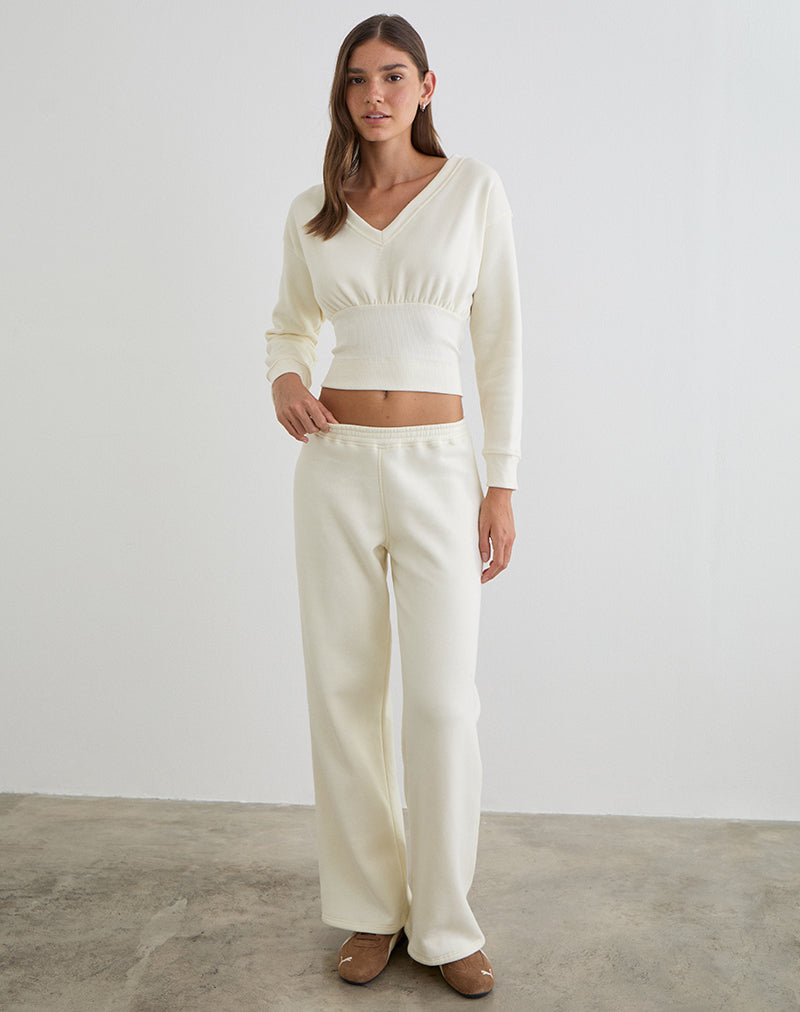 BIGAIL-V-NECK-JUMPER-CILLE-LOOSE-JOGGER-FLEECE-WINTER-WHITE-2106