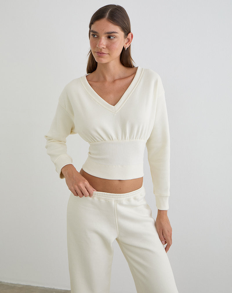 BIGAIL-V-NECK-JUMPER-CILLE-LOOSE-JOGGER-FLEECE-WINTER-WHITE-2126
