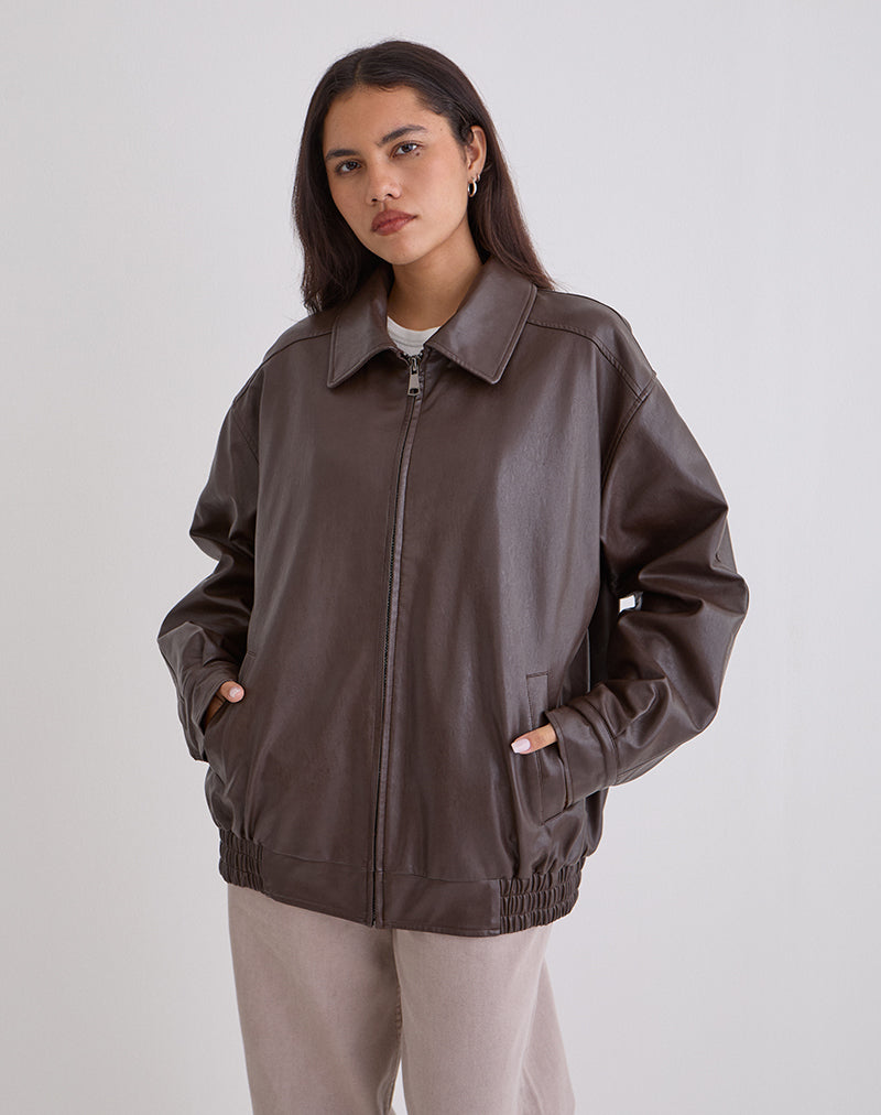 CAPITA-JACKET-PU-BITTER-CHOCLATE-53509