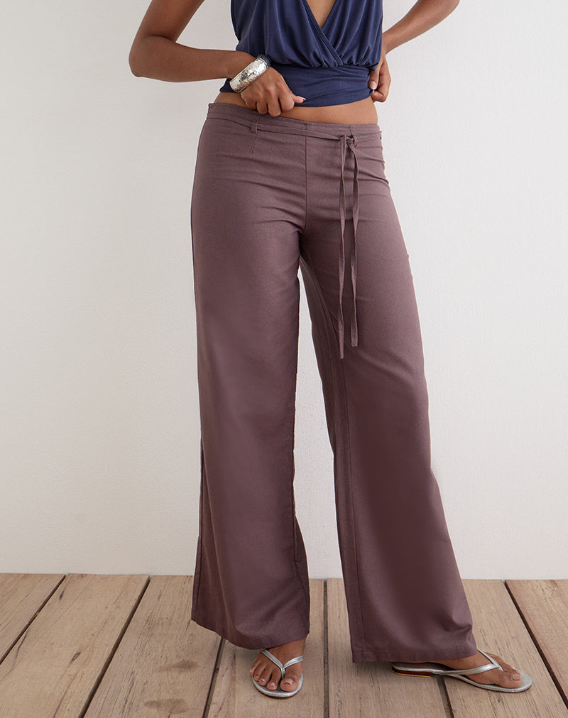 CISAW-TROUSER-LINEN-DEEP-TAUPE-32686