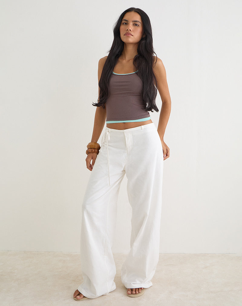 CURISA-TROUSER-W-TIE-SIDE-IVORY-WOODEN-AND-STRAWBERRY-KEYCHAIN-46734
