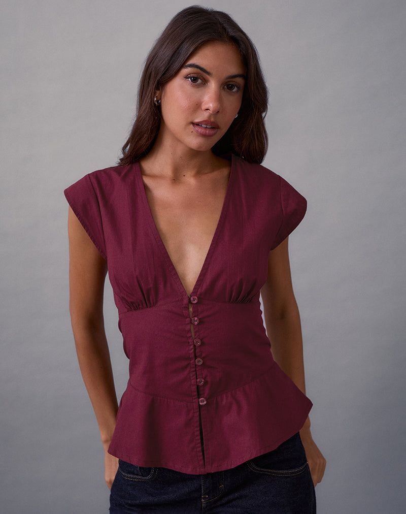 DEVLIN-BLOUSE-POPLIN-BURGUNDY-4874