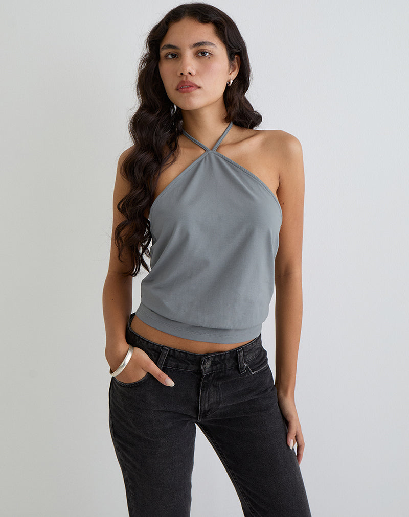 DYILLA-ARROW-NECK-TOP-GREY-12247