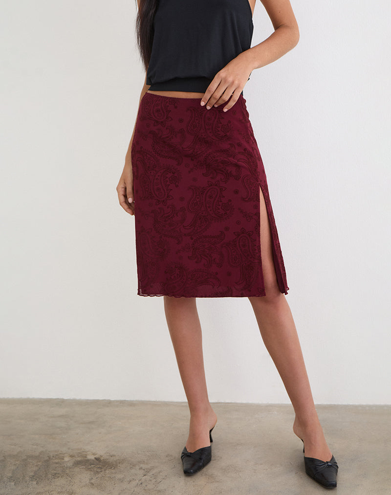 ELIF-MIDI-SKIRT-FLK-COMPACT-PAISLY-WINE-9229