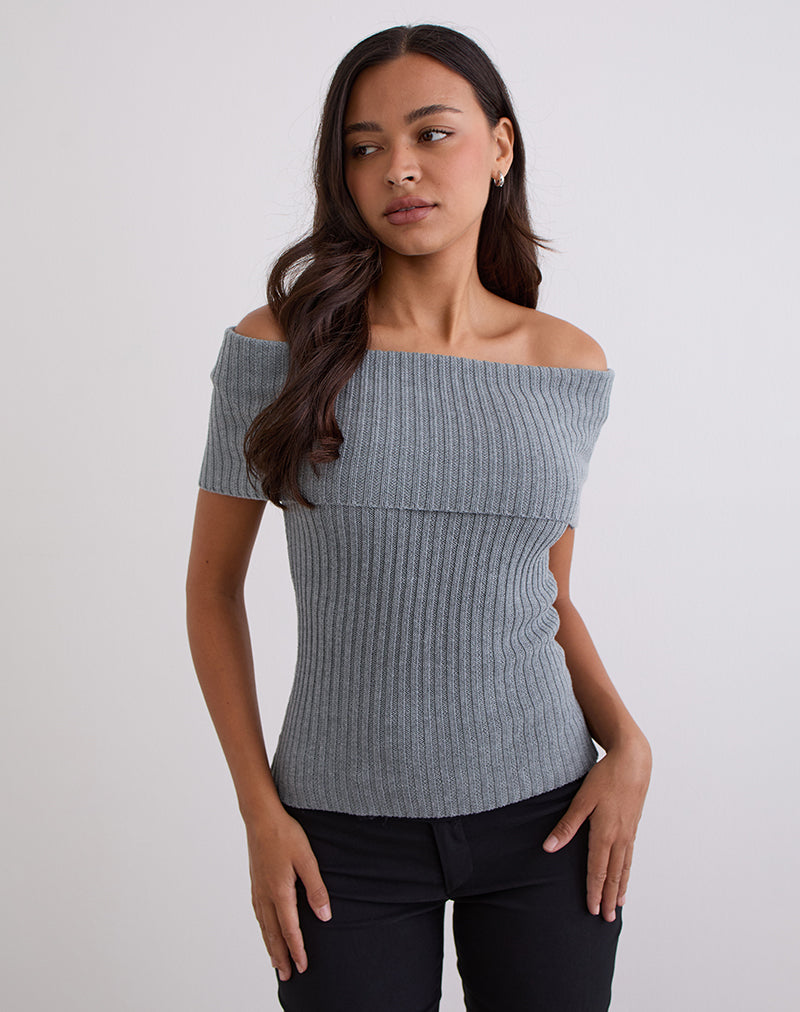 FAHARI-FOLDOVER-TOP-RIB-KNIT-GREY-5454
