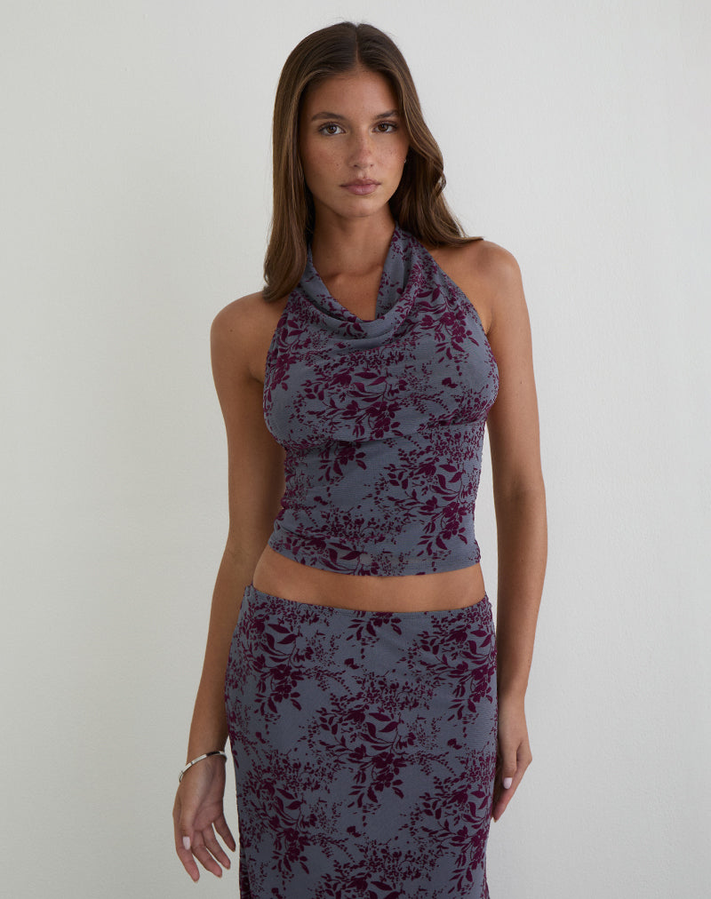 HINEBA-TOP-ALFREDA-SKIRT-FINE-LEAF-FLWR-SMKE-GREY-18467
