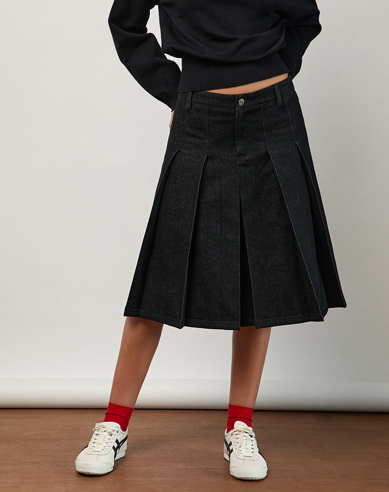 JALIRA-JUMPER-FLAT-KNIT-BLACK-SANJANI-SKIRT-RIGID-DENIM11303