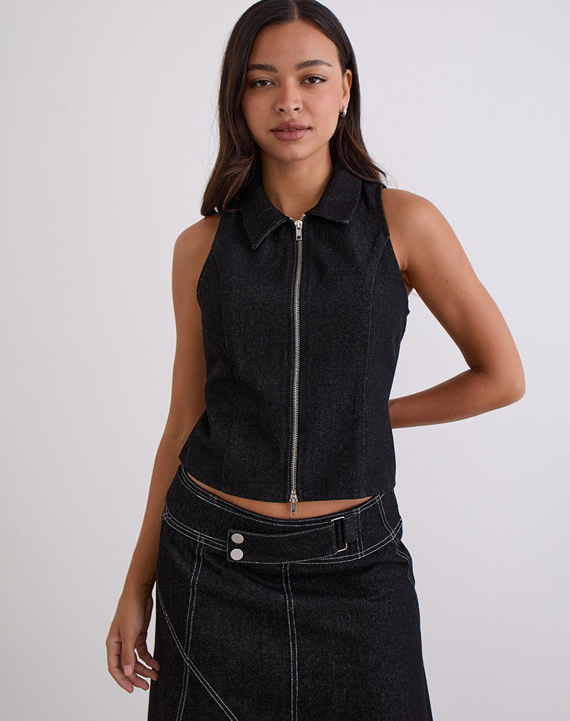 JANAE-VEST-DENIM-BLACK-WSH5298