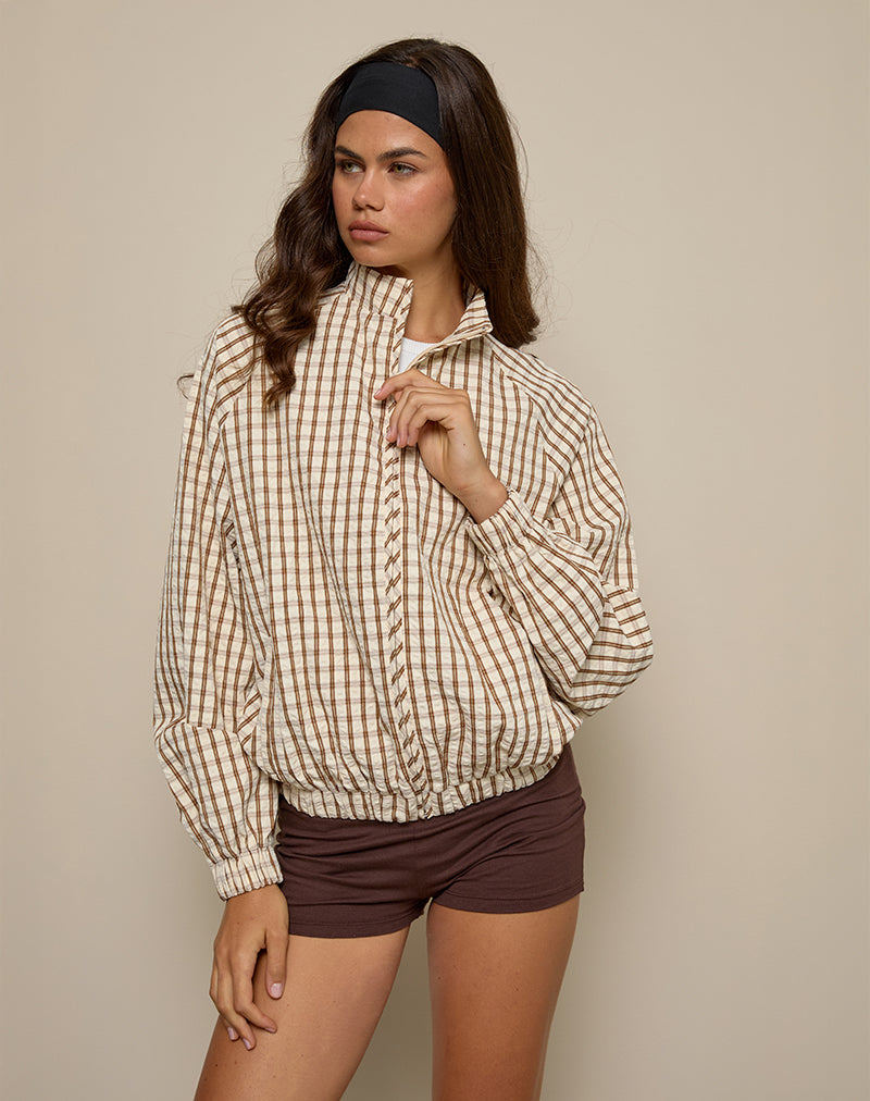 KALLE-SHELL-JACKET-BROWN-CHECK-0792