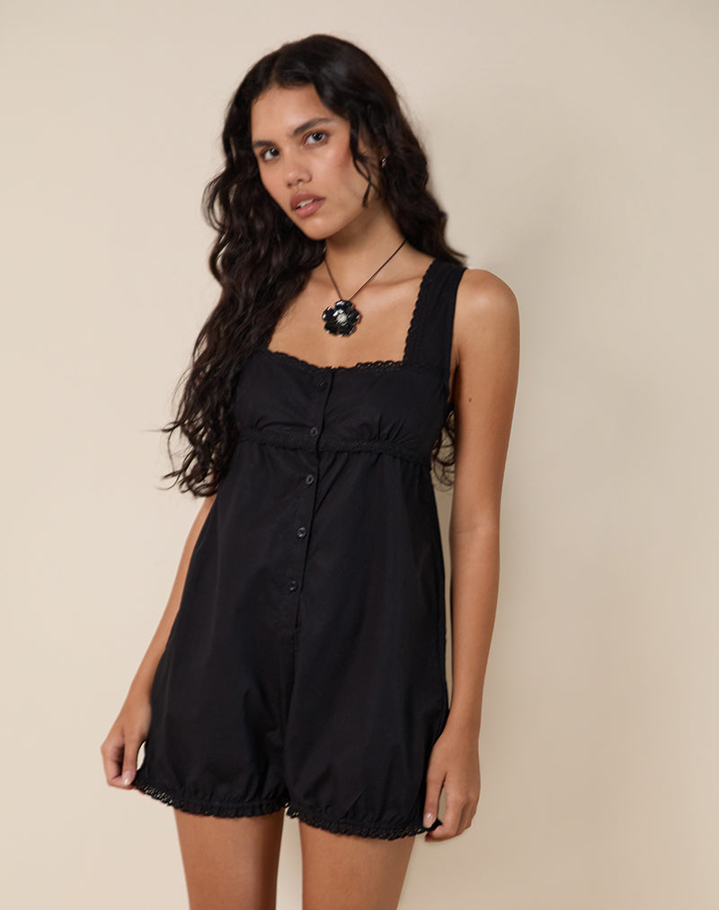 KENNA-BABYDOLL-PLAYSUIT-POPLIN-BLACK-33385
