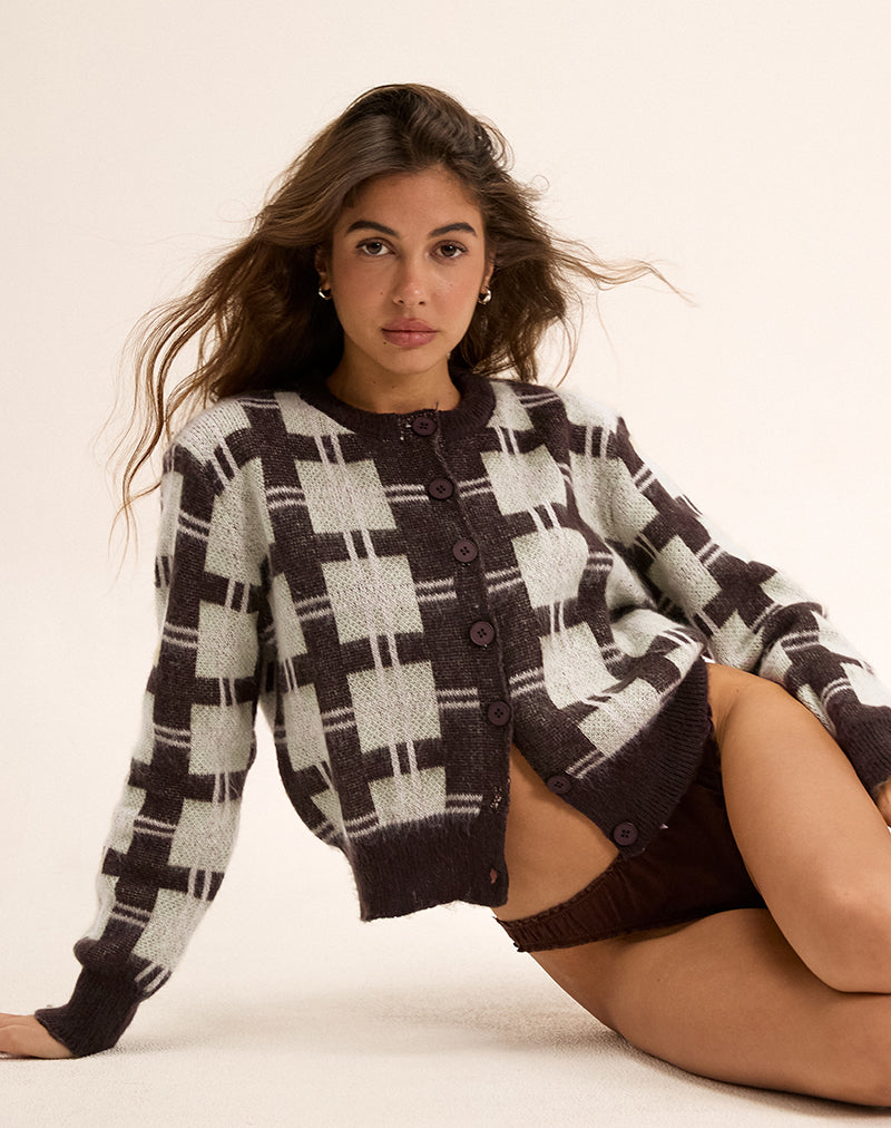 LAINA-BRA-ADRIENNE-THONG-JERSEY-CHOCOLATE-W-PINK-BOW-ANZIO-KNITTED-CARDIGAN-CHECK-BROWN-LOW-RISE-PARALLEL-JEANS-SEA-GREEN-22