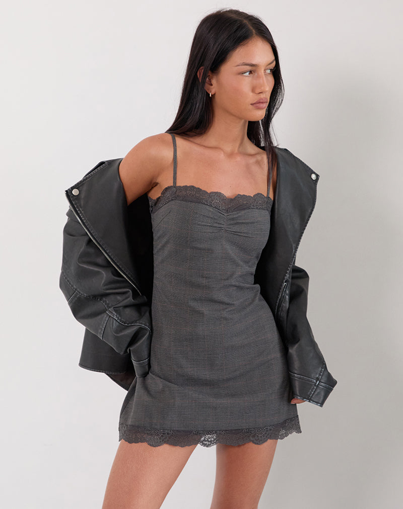 LARNA-DRESS-SOFT-TAILORING-GREY-CHECK8135