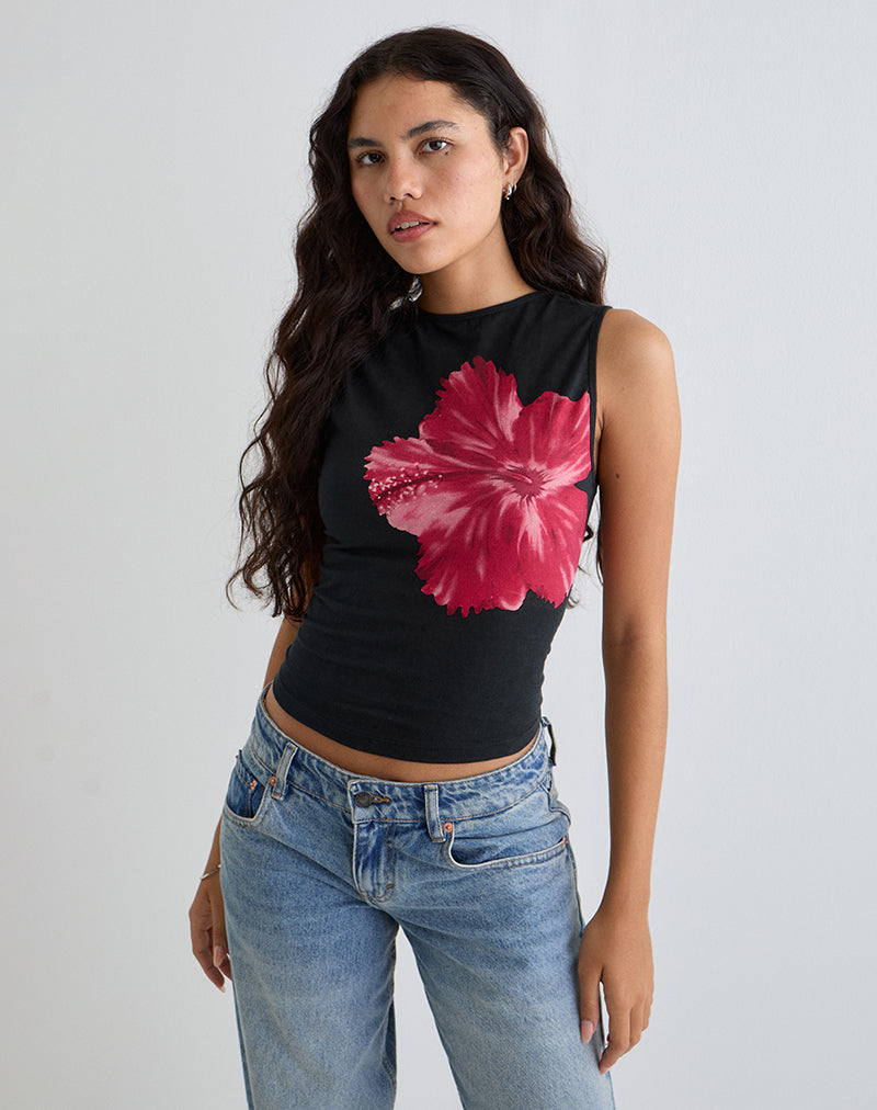 LEEN-TOP-BLACK-HIBISCUS-FLOWER-PINK-3139