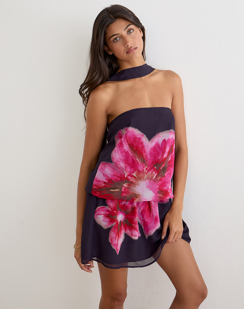 LILIRA-MN-DRESS-CHFN-DESERT-FLWR-PURPLE-31397