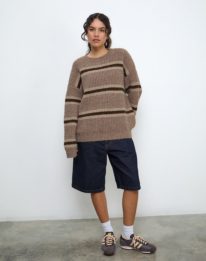 LUNET-JUMPER-STRIP-MULTI-BRWN_5450