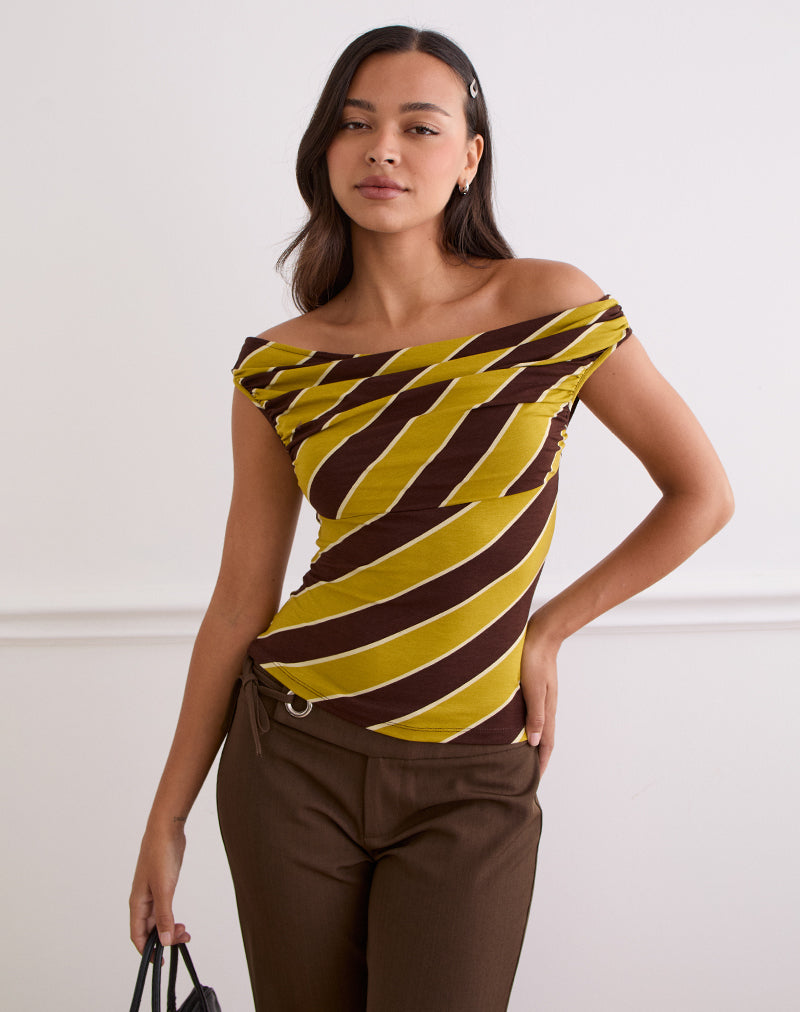MAURISIA-OFF-SHLR-TOP-RTRO-STRPE-YELLOW-5914