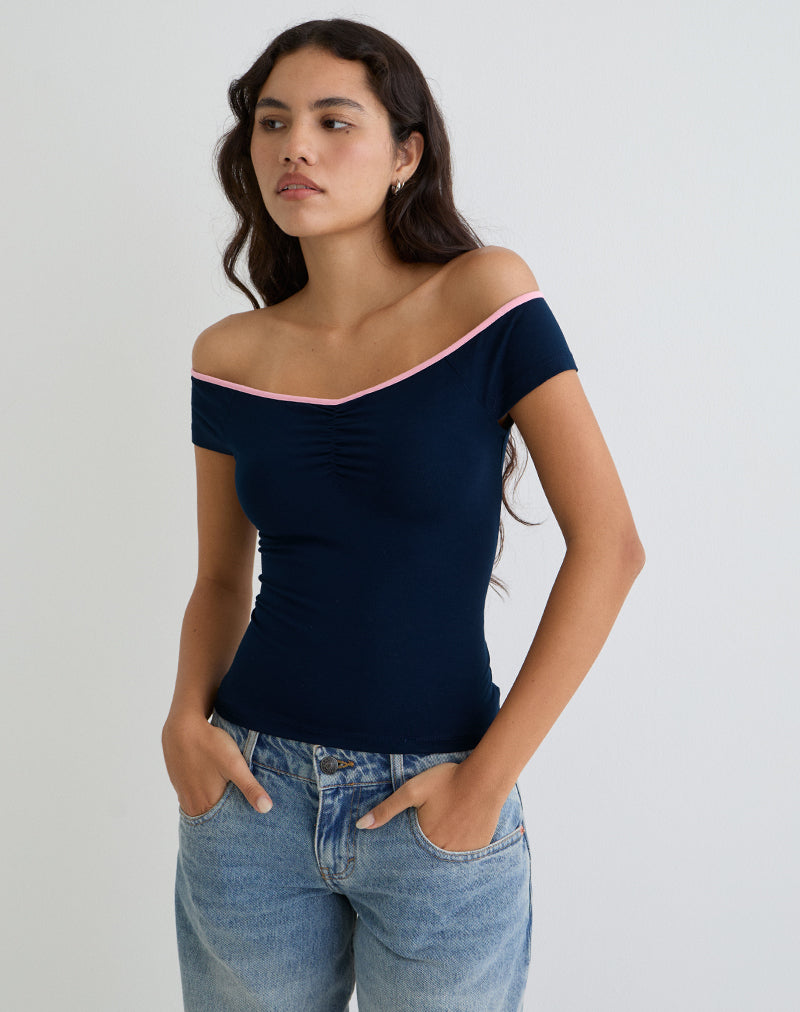 MAYOMI-OFF-SHOULDER-TEE-NAVY-PINK-BIND-11710