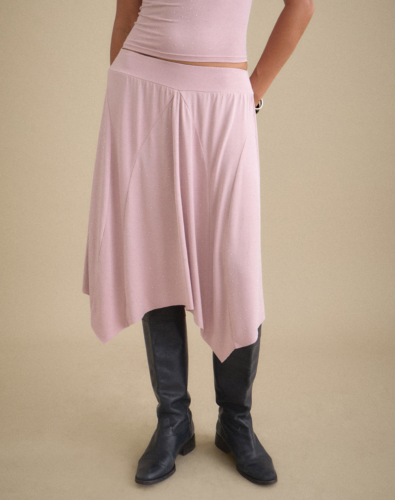 MELIKA-TOP-KAULU-SKIRT-HTFX-RHNSTN-CPR-DSTY-PNK-40770