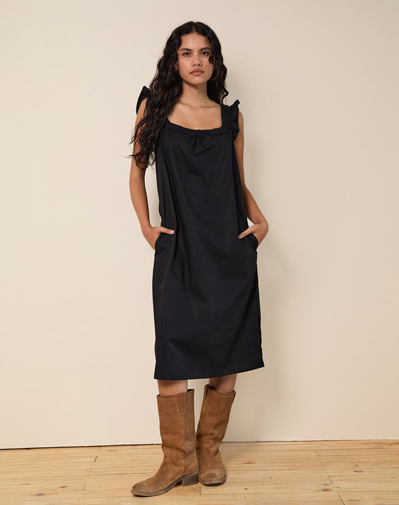 MERRILY-SMOCK-MIDI-DRESS-POPLIN-BLACK-33454