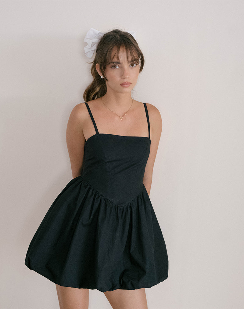 MICALA-PUFFBALL-MINI-DRESS-BLACK20240322-DSCF5260