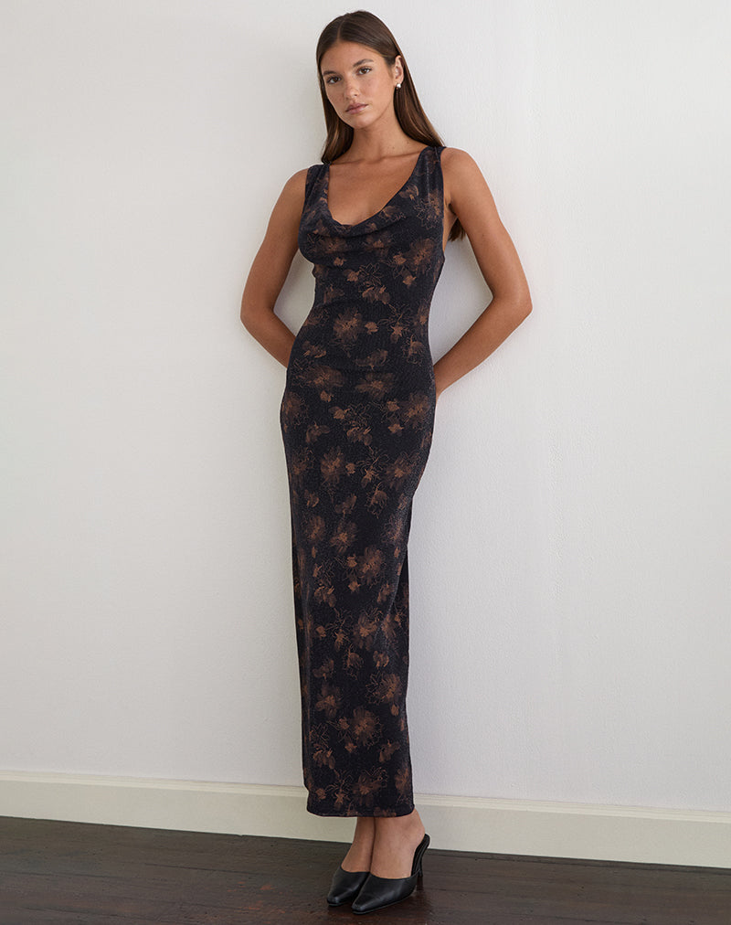MINSO-MAXI-DRESS-BLACK-W-BRONZE-SHMR-0138
