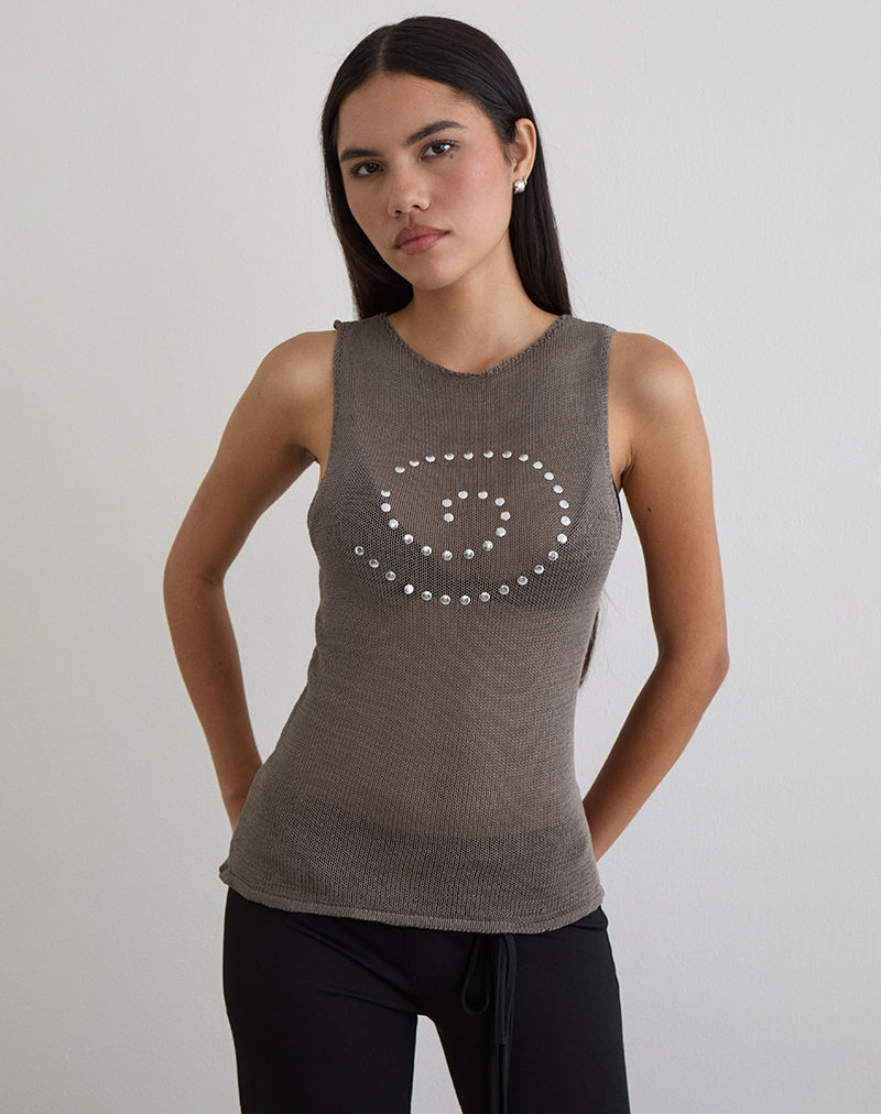 MIRAYA-TOP-STUD-SHEER-KNIT-IRON-2224-13137