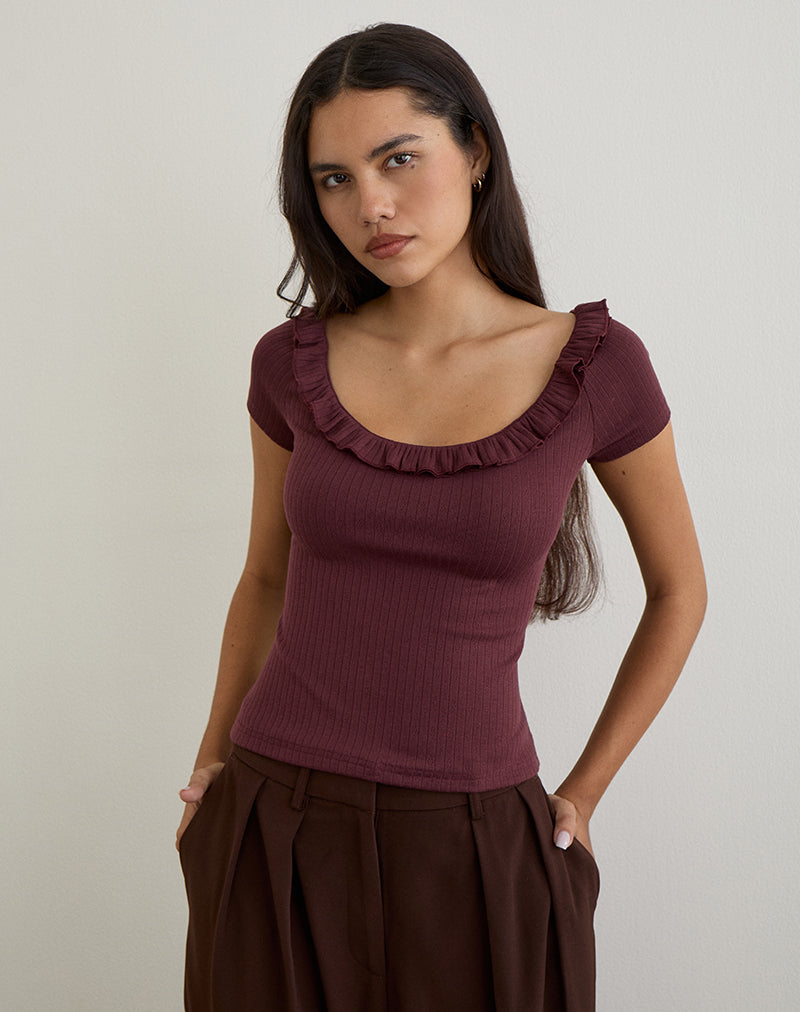 MITALI-TOP-W-RUFFLE-POINTELLE-BURGUNDY-5469