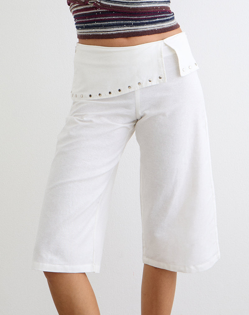 OREN-CAPRI-TROUSER-IVORY-WITH-STUDS-FERAYA-TOP-HRZNTL-STRP-MAROON-NAVY-SHMR-27864