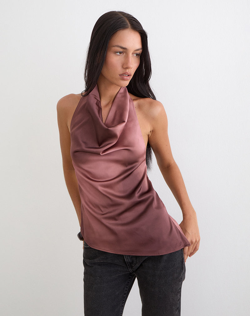 PALAWA-ASY-HEM-TOP-WATERCOLOUR-B-MAROON-9331