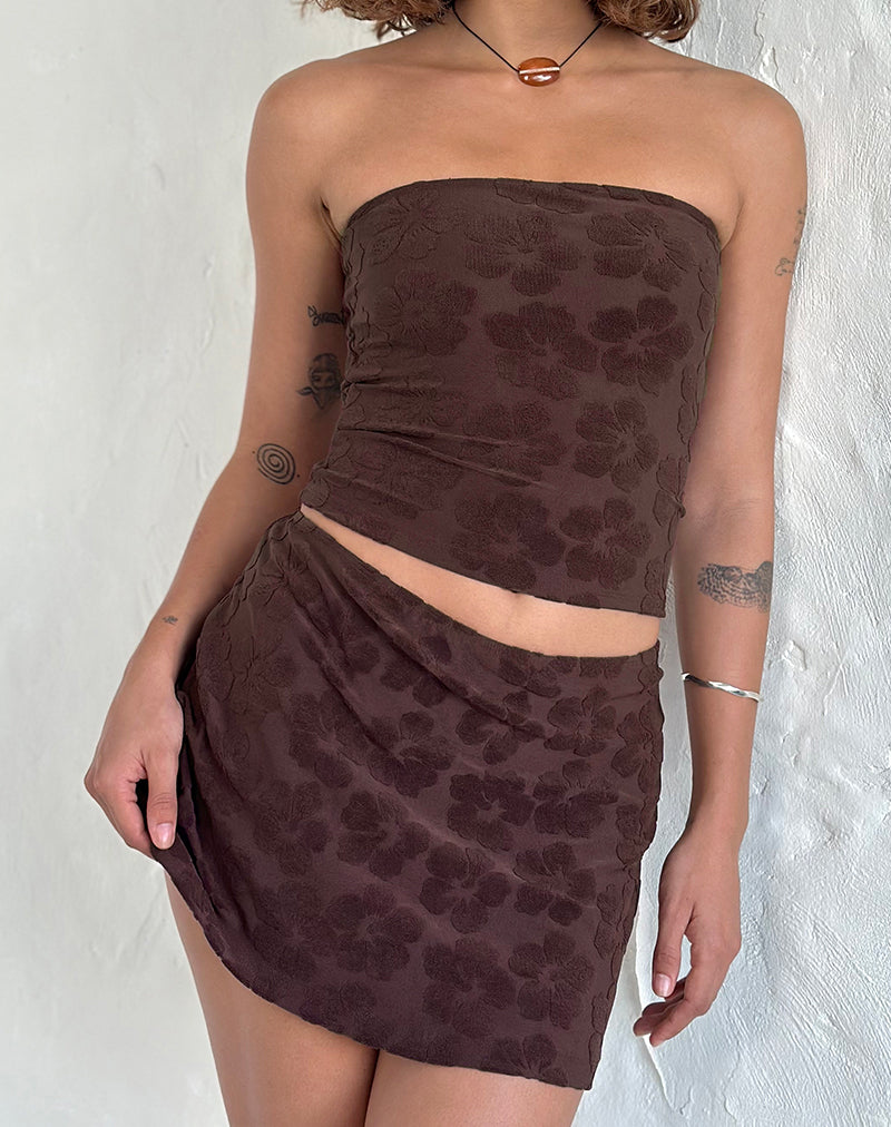 PEGGY-TOP-ORUTO-SKIRT-HIBISCUS-TERRY-BROWN_1842-2
