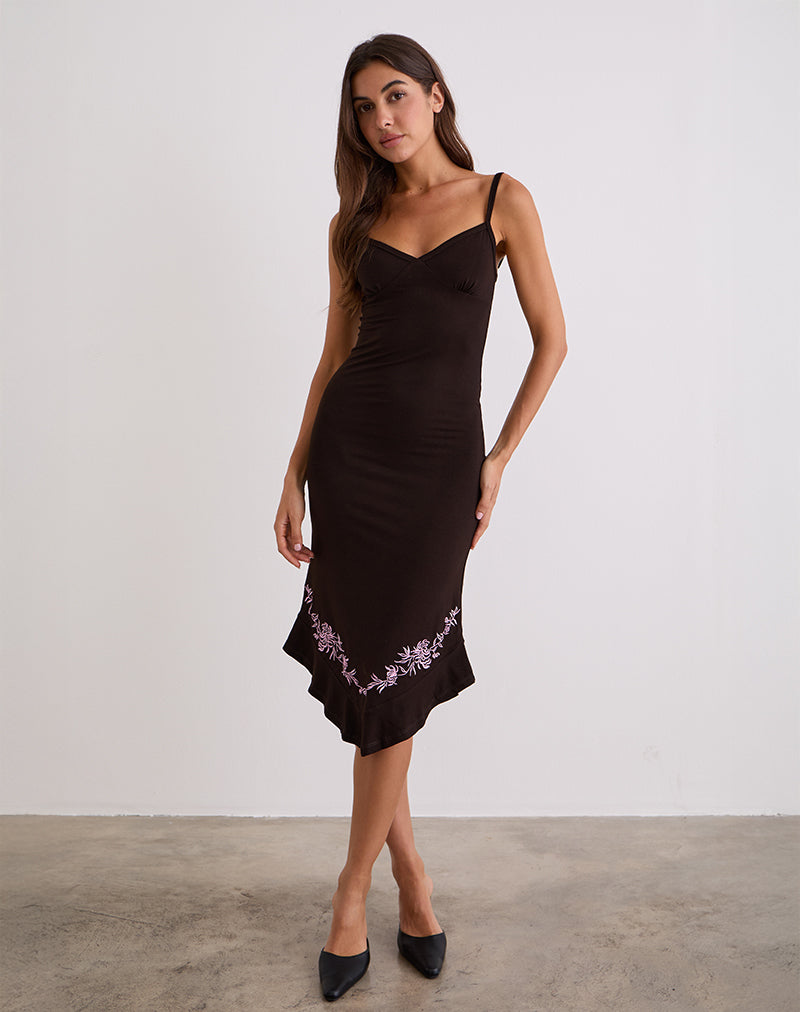 QUELIN-MIDI-DRESS-CHOC-BROWN-ROSE-EMB-14402_f8a38cd2-e950-4101-9fa1-c3f5904e9f46