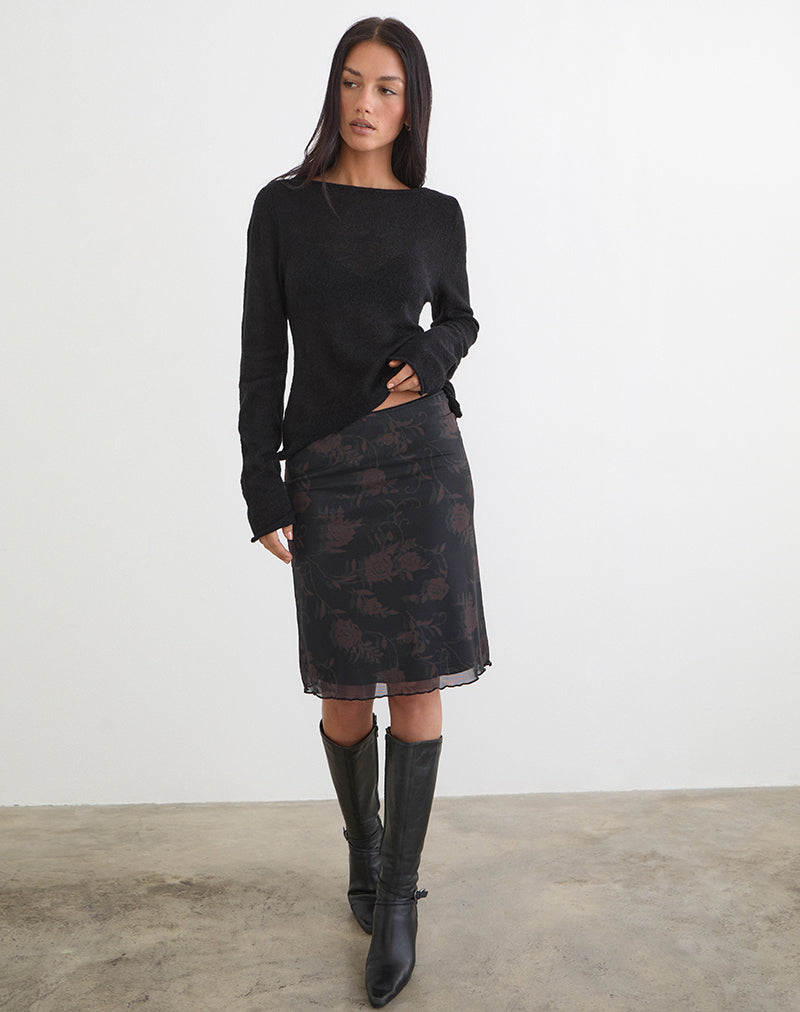 RAJHU-SKIRT-MESH-DYNAMIC-ROSE-7760