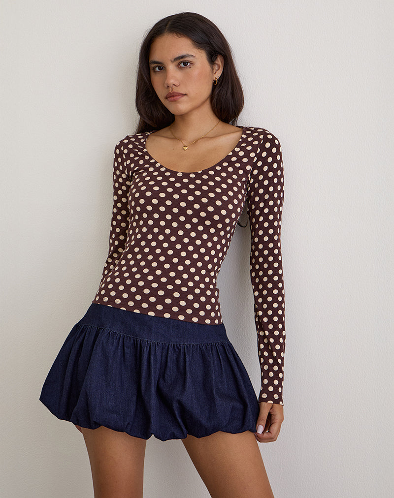 RUMINI-LONG-SLV-TOP-SMALL-CRM-POLKA-BRW-6987_981f1392-7141-44d7-9c58-fc573dc2b7b5