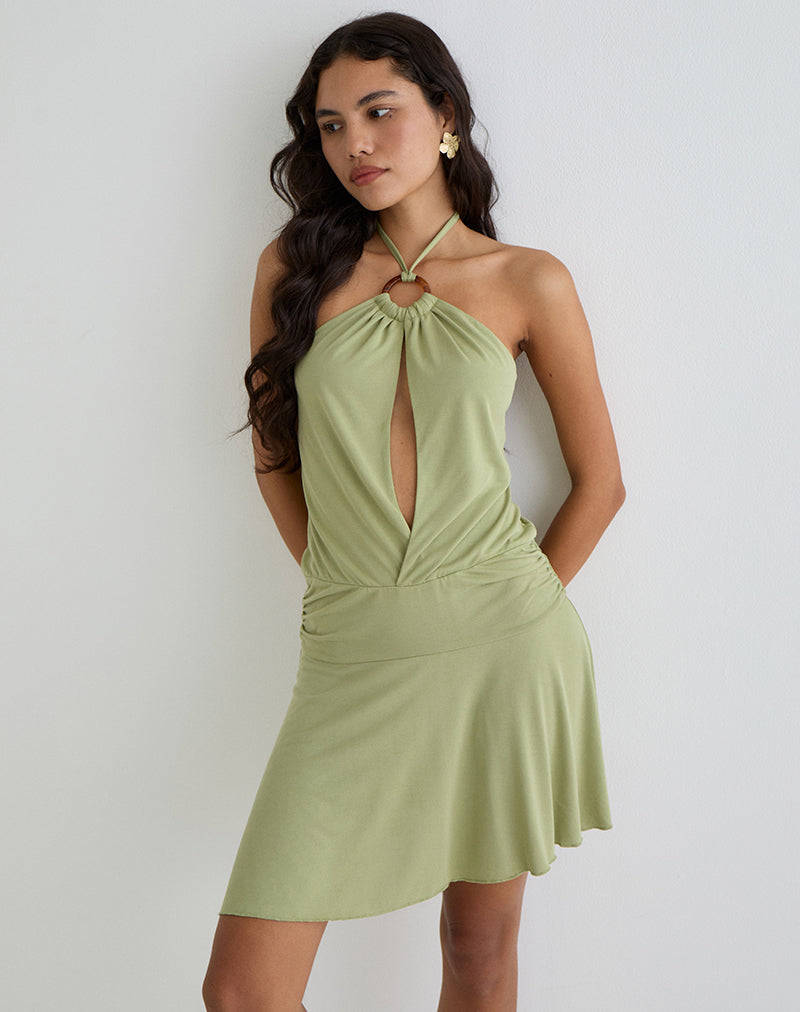SAIRA-HLTR-NCK-KYHL-MINI-DRESS-SAGE-104-12147