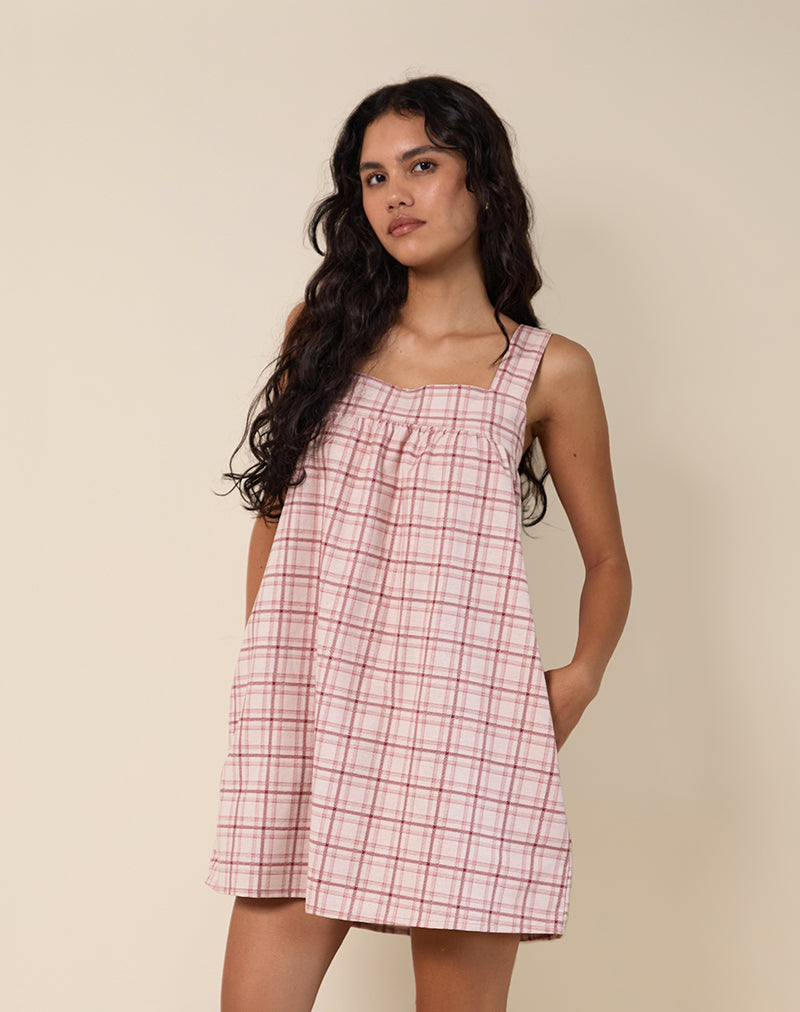SANLIA-MINI-DRESS-BASIC-TARTAN-PINK-33160