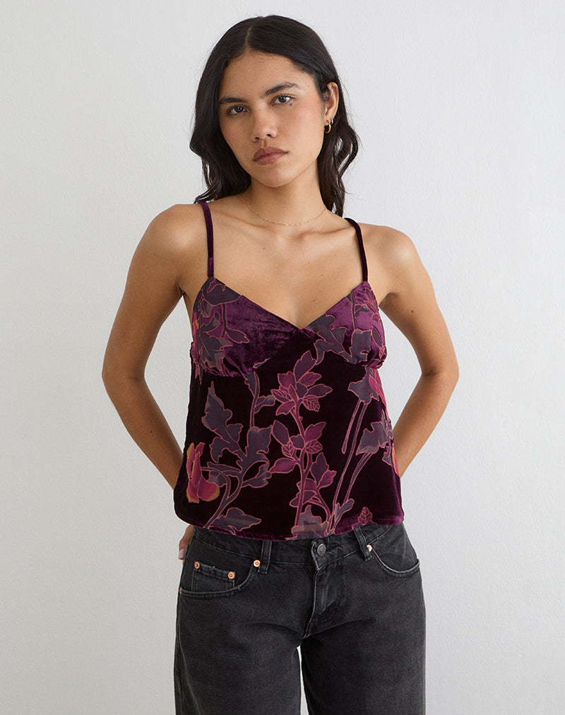 SARINDA-TOP-FLORAL-DEVORE-BURGUNDY-0836