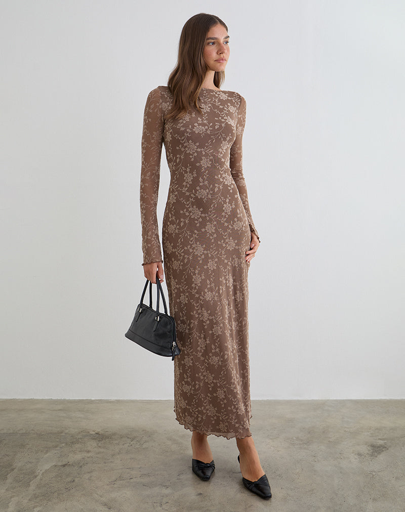 SHALEED-DRESS-LEAFY-FLOCK-DARK-TAUPE-32-2153