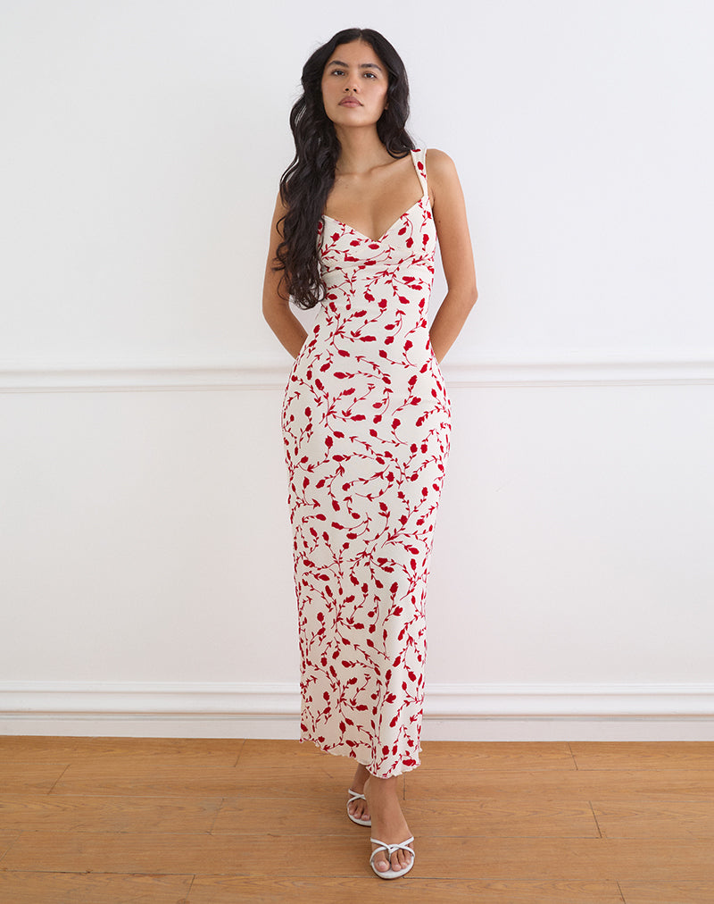 SITIYA-DRESS-LEAFY-LILY-FLK-CREAM-RED-10252