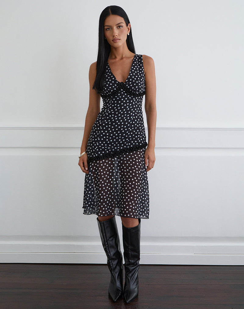 SOVIRA-DRESS-BLACK-TINY-POLKA-10266