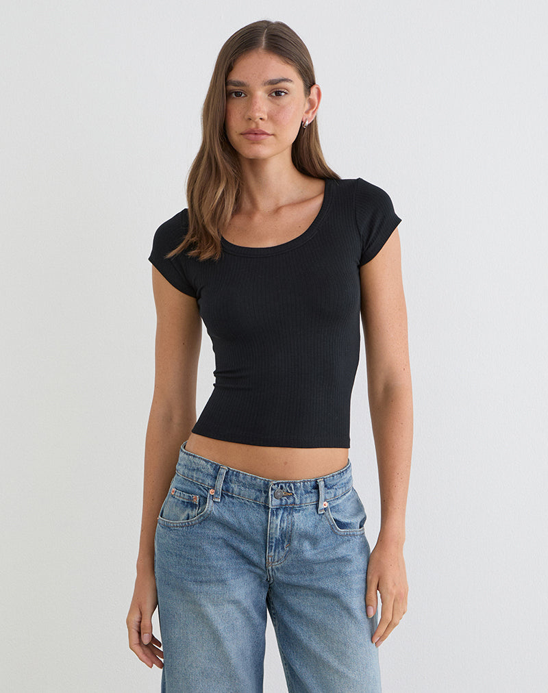 SUMALA-TEE-THICK-RIB-BLACK-1247