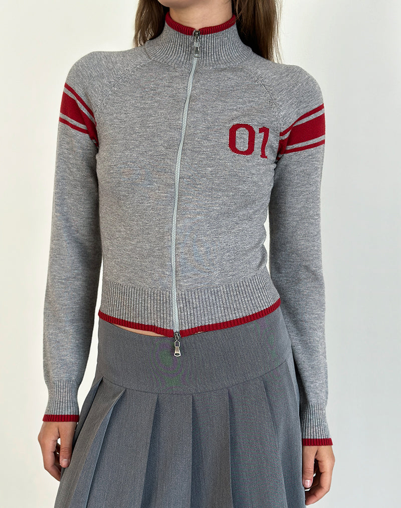 TACITA-JACKET-GREY-Q026-RED-Q0754816