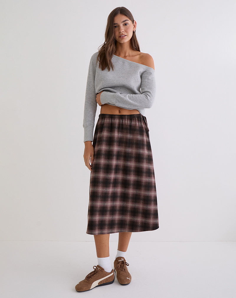 TAKA-MIDI-SKIRT-PINK-BROWN-CHECK-23724