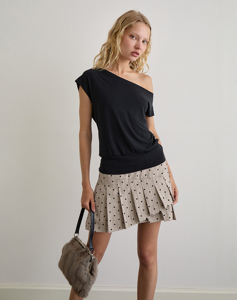 TARJA-SKIRT-POLKA-PINSTRIPE-BEIGE-2666
